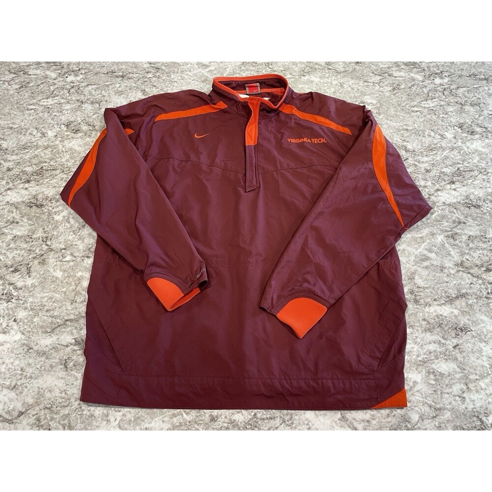 Mens Nike Team 1/4 Zip Pullover Virginia Tech VT Nikefit Storm Large Long Sleeve